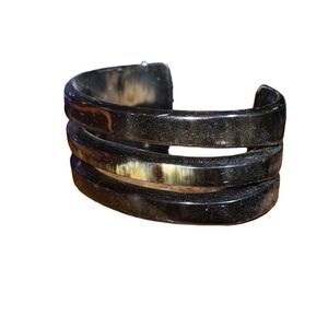 Vintage Ox Horn Bangle Bracelet Ethnic Tribal Traditional Art
